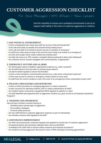 Environment & WHS Checklist - Leaders (A4)